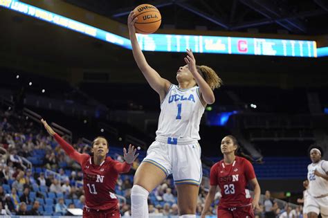 No. 2 UCLA women rout Cal State Northridge 111-48 as Kiki Rice just misses quadruple-double